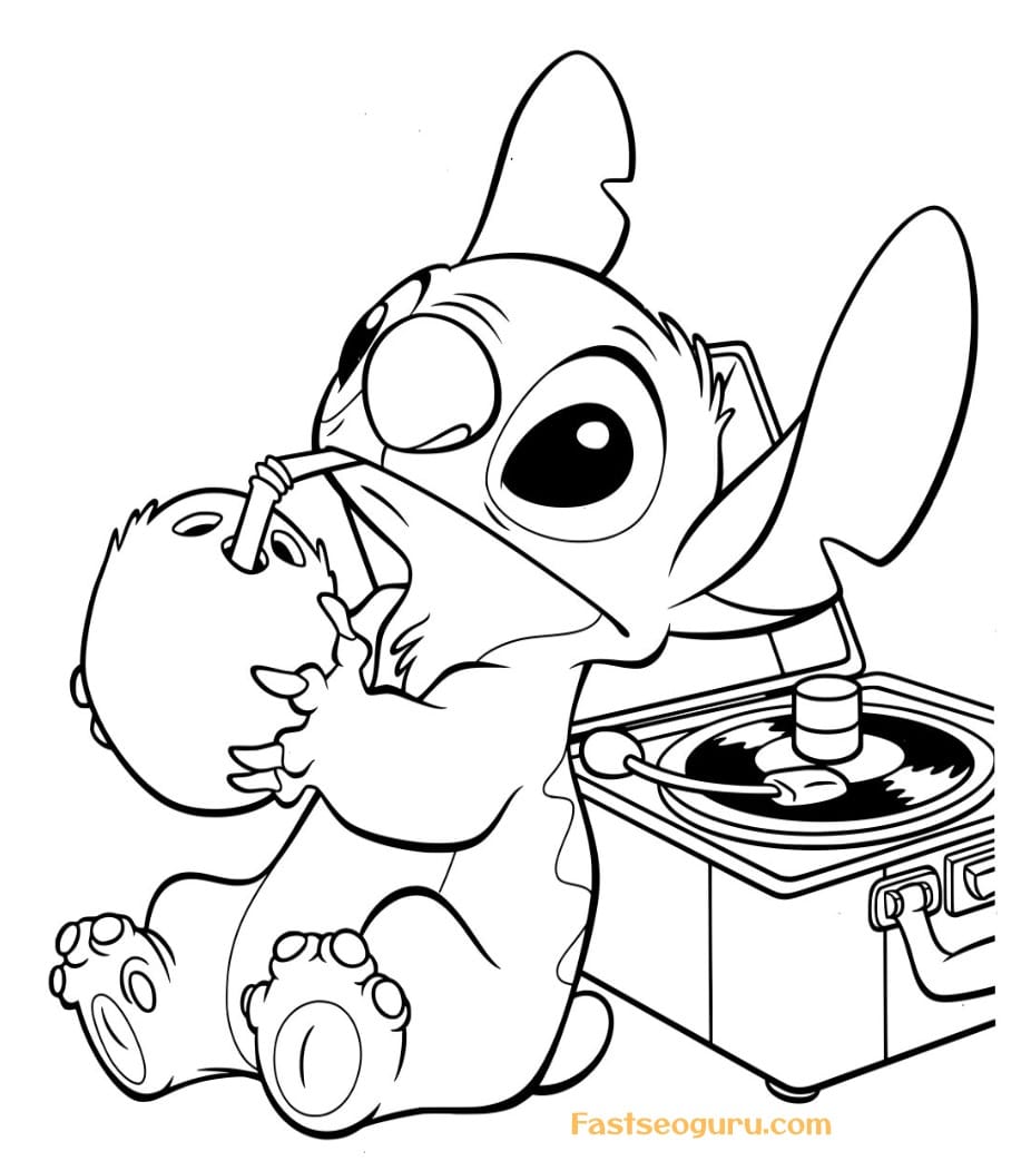 Coloring pages stitch disney to print out